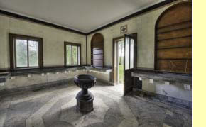 Dairy showing original fittings and marble floor
